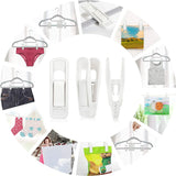 40 Pack Hanger Clips, Strong Plastic Pinch Grip Clips for Pants Skirts on Slim Hangers, White In Australia - Darrahopens