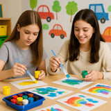 40 Pcs Flat Paint Brushes, 1 Inch Nylon Bristles Wooden Handles for Kids Artists, Silver In Australia - Darrahopens
