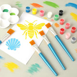 40 Pcs Flat Paint Brushes, 1 Inch Nylon Bristles Wooden Handles for Kids Artists, Silver In Australia - Darrahopens