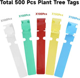 500 Pcs Plastic Plant Tree Tags, Waterproof Wrap Around Nursery Garden Labels, White 2 x 20cm