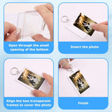 6 Pack Acrylic Photo Keychains, Double Sided Clear Picture Frame Keyrings, 2.75 x 1.97 In In Australia - Darrahopens