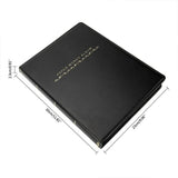 60 Pocket Paper Money Collection Album, PU Leather Banknote Stamp Ticket Binder, Black