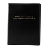 60 Pocket Paper Money Collection Album, PU Leather Banknote Stamp Ticket Binder, Black