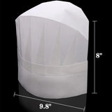 60 Pcs Disposable Chef Hats, Adjustable Non Woven Pleated Kitchen Catering Hats, White 8 In In Australia - Darrahopens