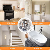 8 Pcs Non Slip Bathtub Stickers, Cobblestone Shower Decals with Scraper, Assorted Colors In Australia - Darrahopens