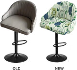 Square Saddle Bar Stool Covers Set of 2, Stretch Jacquard Washable Seat Slipcovers, Grey In Australia - Darrahopens