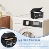 Wooden Dryer Sheet Holder with Lid, Laundry Room Softener Sheet Organizer, Black 7.87 In In Australia - Darrahopens