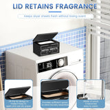 Wooden Dryer Sheet Holder with Lid, Laundry Room Softener Sheet Organizer, Black 7.87 In