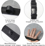 Car Ceiling Fishing Rod Holder, Double Layer Mesh Storage Net, Fits 5 Rods, Black 32 x 22 In In Australia - Darrahopens