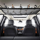 Car Ceiling Fishing Rod Holder, Double Layer Mesh Storage Net, Fits 5 Rods, Black 32 x 22 In In Australia - Darrahopens