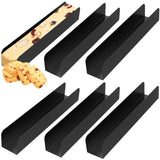 6 Pcs Carbon Steel U Shape Baking Mold Set, Non Stick Cookie Bread Loaf Pans for Home Baking, Black