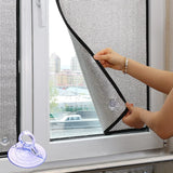 Blackout Window Film, Reusable UV Heat Privacy Glass Film for Home Office, Silver 23.62 x 43.31 In