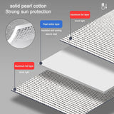 Blackout Window Film, Reusable Suction Cup UV Heat Privacy Glass Film, Silver 27.56 x 51.18 In In Australia - Darrahopens