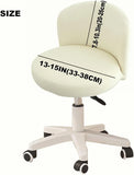 Round Back Chair Cover, Stretch Slipcover for Swivel Salon Vanity Stool, Red Christmas 13-15 In