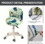 Round Back Chair Cover, Stretch Slipcover for Swivel Salon Vanity Stool, White 13-15 In In Australia - Darrahopens
