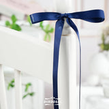 Double Face Satin Ribbon, Thin Polyester Craft Ribbon for Wedding Decor, Dusty Blue 1/2 In x 50 Yd