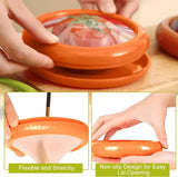 2 Pack Avocado Onion Storage Containers, Reusable Fridge Keepers with Tight Seal, Green Brown In Australia - Darrahopens
