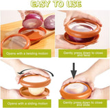 2 Pack Avocado Onion Storage Containers, Reusable Fridge Keepers with Tight Seal, Green Brown In Australia - Darrahopens