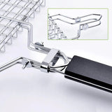Large Stainless Steel Grill Basket, Folding BBQ Rack with Detachable Handle, 12.6 x 9.45 x 2 In In Australia - Darrahopens