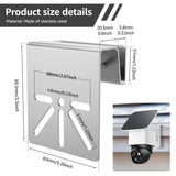 2 Pack Gutter Mount Brackets, Stainless Steel Drill Free Holder for Solar Security Cameras In Australia - Darrahopens