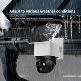 2 Pack Gutter Mount Brackets, Stainless Steel Drill Free Holder for Solar Security Cameras