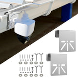 2 Pack Gutter Mount Brackets, Stainless Steel Drill Free Holder for Solar Security Cameras