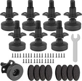 8 Pack Heavy Duty Furniture Levelers, 3/8-16 Adjustable Leg Levelers for Tables Chairs, Black In Australia - Darrahopens