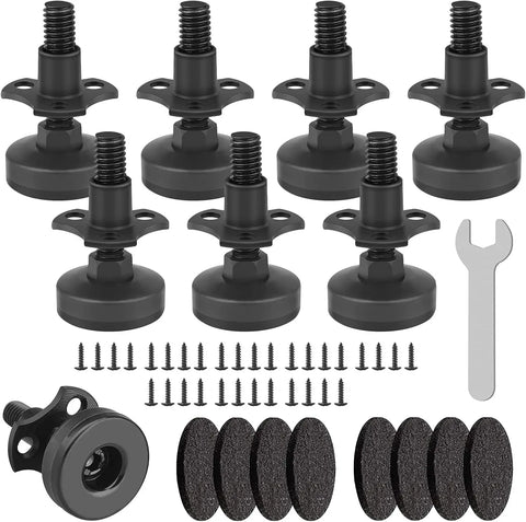 8 Pack Heavy Duty Furniture Levelers, 3/8-16 Adjustable Leg Levelers for Tables Chairs, Black In Australia - Darrahopens