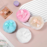 4 Pack Large Body Powder Puffs, Soft Fluffy Washable Wet Dry Makeup Puffs, 3.5 Inch 4 Colors