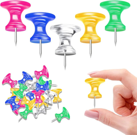 60 Pcs Large Push Pins, Jumbo Plastic Head Stainless Steel Thumb Tacks, Mixed Colors 1 Inch In Australia - Darrahopens