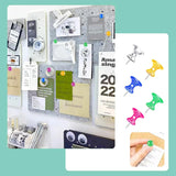 60 Pcs Large Push Pins, Jumbo Plastic Head Stainless Steel Thumb Tacks, Mixed Colors 1 Inch