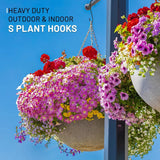 12 Pack Large S Hooks, 6 Inch Heavy Duty Reversible Metal Hanging Hooks for Plants Kitchen, Black In Australia - Darrahopens
