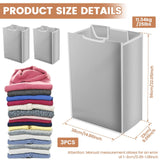 3 Pcs Laundry Sorter Cart Replacement Bags, Heavy Duty Oxford Hamper Liners for 3 Section Carts, Gray In Australia - Darrahopens