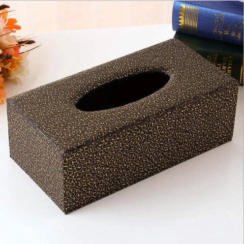 Leather Tissue Box Holder, Rectangular Cover with Lid for Home Office Car Tabletop, Brown 1 In Australia - Darrahopens