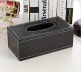 Leather Tissue Box Holder, Rectangular Cover with Lid for Home Office Car Tabletop, Black 1 In Australia - Darrahopens