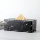 Leather Tissue Box Holder, Rectangular Cover with Lid for Home Office Car Tabletop, Black 3 In Australia - Darrahopens