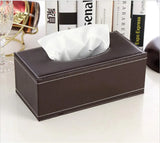 Leather Tissue Box Holder, Rectangular Cover with Lid for Home Office Car Tabletop, Brown 3 In Australia - Darrahopens