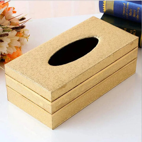 Leather Tissue Box Holder, Rectangular Cover with Lid for Home Office Car Tabletop, Gold Clouds Rim In Australia - Darrahopens