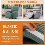 Power Lift Recliner Chair Cover, Stretch Jacquard Slipcover with Side Pocket, Sage Green In Australia - Darrahopens