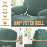 Power Lift Recliner Chair Cover, Stretch Jacquard Slipcover with Side Pocket, Sage Green In Australia - Darrahopens