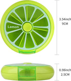 7 Day Rotary Pill Organizer Box, Portable 3 Compartment Medicine Case, Mixed Color 9cm
