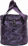 10 Inch Purple Padded Carry Bag, Polyester Case with Handle Front Pocket for Yoga Travel