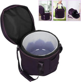 12 Inch Purple Padded Carry Bag, Polyester Case with Handle Front Pocket for Yoga Travel