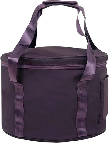 14 Inch Purple Padded Carry Bag, Polyester Case with Handle Front Pocket for Yoga Travel