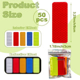 50 Pcs Reflective Safety Stickers, Waterproof PET Warning Decals for Cars Bikes, 5 Colors In Australia - Darrahopens