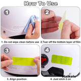 50 Pcs Reflective Safety Stickers, Waterproof PET Warning Decals for Cars Bikes, 5 Colors