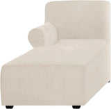 Velvet Chaise Lounge Slipcover, Stretch Anti Slip Sofa Protector for Pets, Left Beige In Australia - Darrahopens