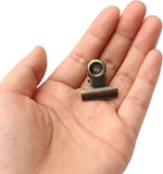 100 Pack Mini Bulldog Clips, Bronze Stainless Spring Clips with Hanging Hole, 0.87 Inch