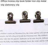 100 Pack Mini Bulldog Clips, Bronze Stainless Spring Clips with Hanging Hole, 0.87 Inch