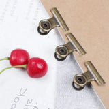 100 Pack Mini Bulldog Clips, Bronze Stainless Spring Clips with Hanging Hole, 0.87 Inch